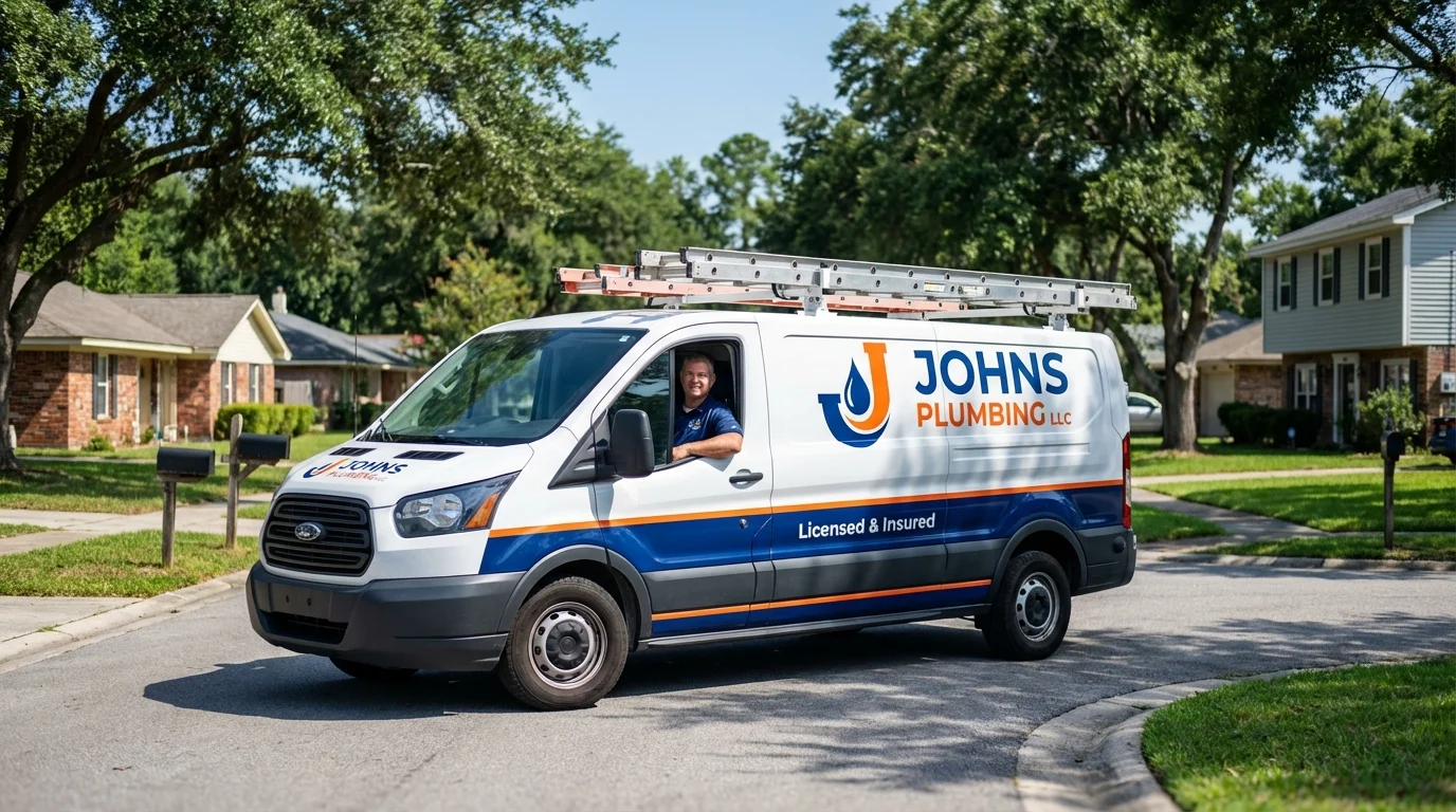 Johns Plumbing LLC service van in Mattawa, WA